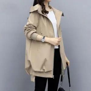 봄 가을 자켓 트렌치 후드 봄 가을 자켓 여성 간절기 여성 여자 봄 데님 자켓 청