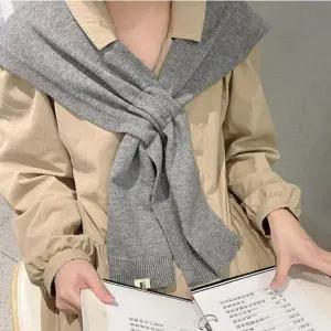 봄 여름 레이어드룩 심플 데이트룩 무지 페이크카디건 여자봄패션 가디건 페이크 봄패션코디 케이프 여성