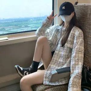 칼리브린 여성 오버핏 트위드 봄 가을 숏 자켓 아우터 재킷 봄점퍼 아우터 여자코트 여성 트위드 봄잠바