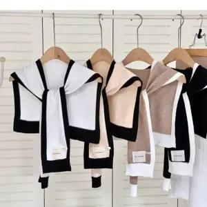 봄용 여성 니트 숄더 가디건 머플러 겸용 어깨 숄 머플러 봄목도리 숄더가디건 봄가디건 봄머플러