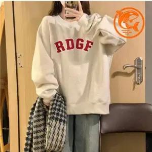 부드러운 오버핏 긴팔 티셔츠 캐주얼 봄가을 스타일 데일리 유니크 패션웨어