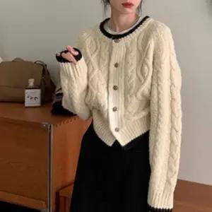 ( )니트 가디건 여성 꽈배기 봄 겨울 루즈핏 아이보리 봄가디건 여자 니트가디건 단추가디건 꽈배기가디건