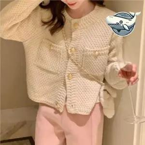 ( )도톰 봄가을 두꺼운 아이보리 단추 가디건 여성 여성 니트가디건 단추가디건 도톰가디건 가을가디건 봄
