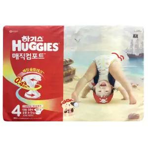 하기스 매직컴포트 밴드 기저귀 4단계 밴드형 대형 공용 58매 1팩