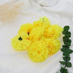 [2개구성] 꽃송이 노랑 9cm 조화 소모품 카네이션 50개x1봉 LWE8EFB2