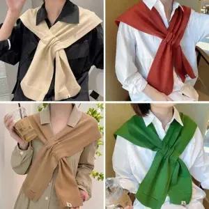 데이트용 심플 페이크 가디건 무지 봄 레이어드 어깨 레이어드가디건 봄패션 여성가디건 코디 케이프 페이