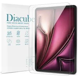 다이아큐브 아이패드 에어 8세대 11 M4 간편부착 6H 고경도 유리코팅 깨지지 않는 Flexible 방탄강화 항균 블루라이트차단 필름 2매 간편부착