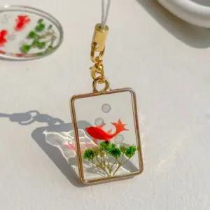 레진 키링 금붕어 물고기 귀여운 고리