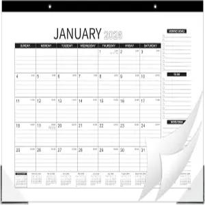 책상 달력 2026-2026 2026년 1월 - 12월 12개의 월간 패드/벽 2-in-1 17 x 12 두꺼운 종이 PP 커버 모서리