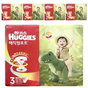 하기스 매직컴포트 밴드 기저귀 3단계 밴드형 중형 공용 68매 5팩
