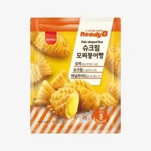 간식빵 (오티삼립)냉동 레디비 슈크림 모찌붕어빵 560g 8개