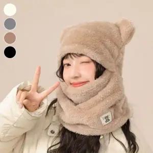 귀 후드 모자 워머 넥가리개 털 스키