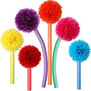 Maasechs 18개 퍼지 트리 DIY 키트에는 독서실 교실 벽 장식 및 공예 프로젝트를 위한 노란색 폼 면 12개와