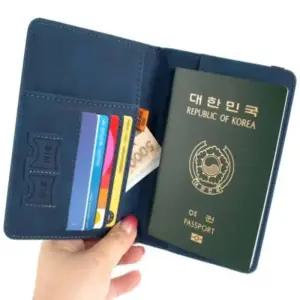 [라일리] Rly 여권 케이스 진파랑 여권보관 여권카드지갑 여행지