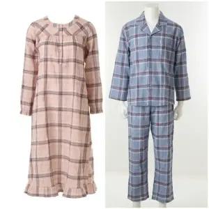 [갤러리아] 커플]와코루 간절기용 선염면 요루(지지미) 파자마 [WPA2512M WGN2512W]