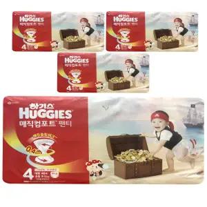 하기스 매직컴포트 팬티 대형 기저귀 4단계 팬티형 공용 46매 4팩