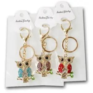 부엉이 키링 큐빅 열쇠고리 가방 고리