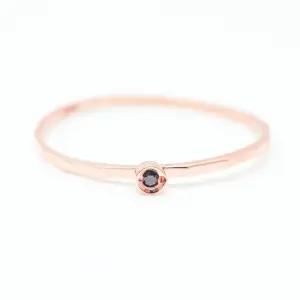 14k 청다이아몬드 각진 밴드 반지