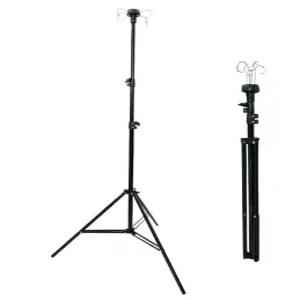 수액걸이 링거 거치대 접이식 스탠드 바퀴 이동식 꽂이 휴대용 병실 가정용 폴대