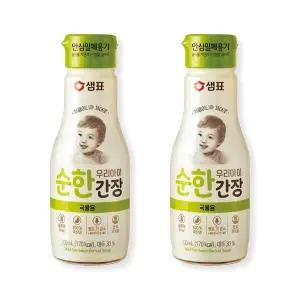 우리아이 순한간장 국물용(200mlx2개) 샘표 아기음식 순한맛 이유식 국물요리 엄마손맛