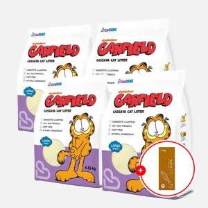 [4개세트] 가필드 보라(굵은입자) 4.55kg+공공일스틱 명태 1팩