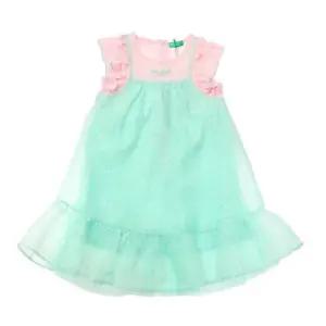 [갤러리아] 베네통키즈G  러블리체크엠보원피스 QAOP31531MTST