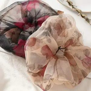 헤어곱창 똥머리밴드 헤어끈 ZF 곱창끈 헤어 곱창 쉬폰 머리고무줄