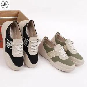 [애슬릿] 키높이 스니커즈 끈없는 밴딩 배색 단화 운동화