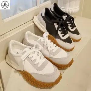 [애슬릿] 여성 스니커즈 어글리 배색 콤비 라인 운동화 단화