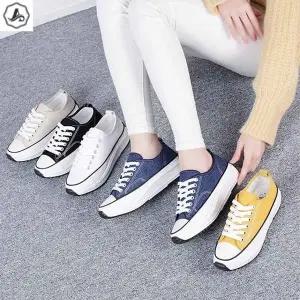 [애슬릿] 통굽 스니커즈 플랫폼 캔버스 데일리 운동화 4cm