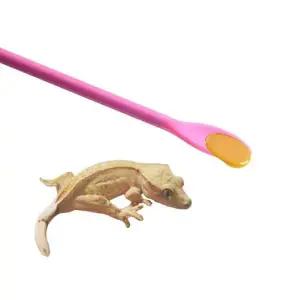 실리콘 파충류 도마뱀 슈퍼푸드 피딩 롱 스푼 슈퍼푸드 용품 피딩