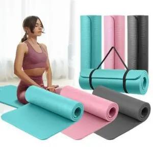 두꺼운 와이드 요가 매트 투톤 운동 헬스 스트레칭