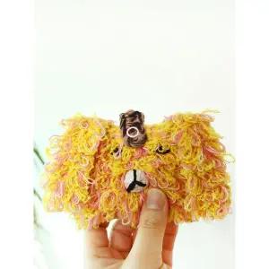 [앞머리]핸드메이드 뜨개 니트 새콤달콤 봄날의 강아지 카드지갑_P418543361