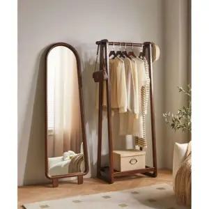 원목 서랍 행거 옷걸이 이동식 드레스룸 선반 수납 옷방 조립식