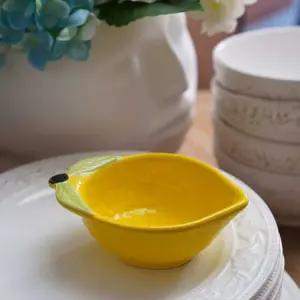 세라믹 소스그릇 작은그릇 레몬 모양 그릇