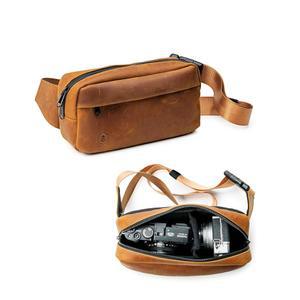 에버그린 레거시 컴팩트 카메라 슬링 / 진품 가죽 크로스바디 백 후지필름 X100 시리즈, 엑스프로 3, XT4, 라이카 M6 빈티지 스타일, 패딩 보호, 여행 준비 완료