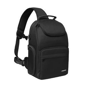 MOSISO 카메라 슬링백, DSLR / SLR 미러리스 케이스 크로스바디 사진 백팩, 삼각대 홀더 및 탈착식 모듈식 인서트 & PU 핸들, 캐논 /니콘 /소니 /블랙