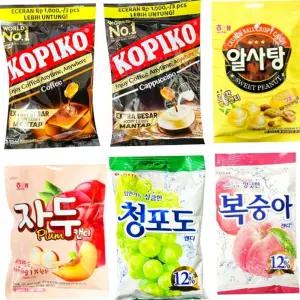 캔디세트 달콤캔디 코피코2종+알사탕+자두+청포도+복숭아 간식