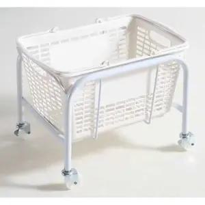 편의점 바구니 받침대 컬러 마트 보관 다용도 카트 바퀴형