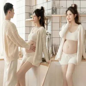 겨울 주수사진 커플옷 커플룩 니트 나시 임산부 상하의 반바지 만삭촬영 만삭사진옷