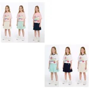 [갤러리아] 베네통키즈  크롭티셔츠플리츠치마레깅스 QATS09531/QALG05531