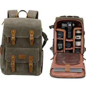 [골드스마일]카메라 백팩 사진 카메라 백팩 데일리 빈티지 사진 캔버스 다용도