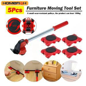 홈피쉬 5개/세트 가구 이동 도구 바퀴 달린 롤러 장치 리프팅 도우미