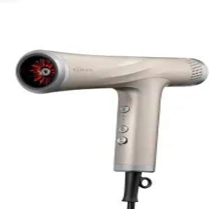 두피 마사지기가 장착된 YA-MAN 블로우 드라이어 이온 리셋 기술 디퓨저 부착 헤어 - 조용하고 가벼우며