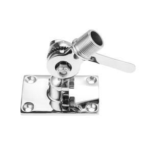 1Pc 스테인레스 스틸 해양 안테나 마운트 이중 축 헤비 듀티 래칫 보트 조정 가능 기본 액세서리