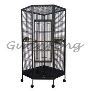 현대호환적인 고급 대형 단조 스틸제 새장 금속 스틸 코너 앵무새 카나리아 애완동물 집 실내외 겸용