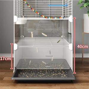 현대호환 단스틸 새장 대형 앵무새 케이지  빌라 새 집워터튀김 방지 전문 홈 버드 액세서리