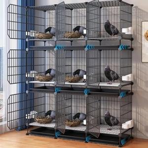 트레이가 있는 미니 소형멀리스트 다층 다리미 새장  가정용 대형 공간 앵무새 여러 마리 번식 케이지  애