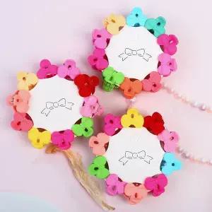 [에이치플러스몰]ToB 리본 블루밍 헤어집게핀 10개입