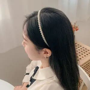 꼬임 디자인 진주 펄 헤어밴드 머리띠 헤어밴드 여성 머리끈
